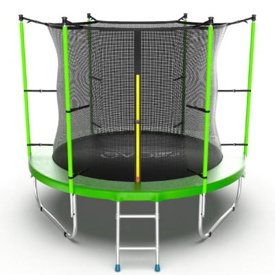 Батут с внутренней сеткой и лестницей, EVO JUMP Internal 8ft (Green)