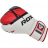 Боксерские перчатки RDX F7 14oz белый/красный
