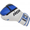 Боксерские перчатки RDX F7 14oz белый/синий