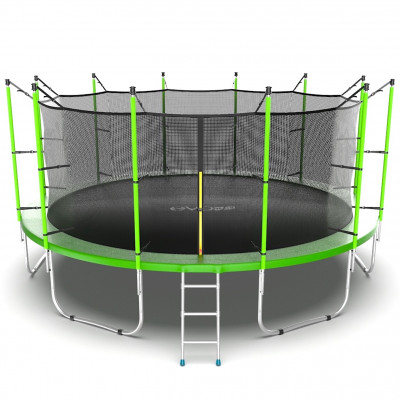 Батут EVO JUMP Internal 16ft (Green) с внутренней сеткой и лестницей, диаметр 16ft (зеленый)