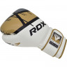 Боксерские перчатки RDX F7 8oz белый/золотой