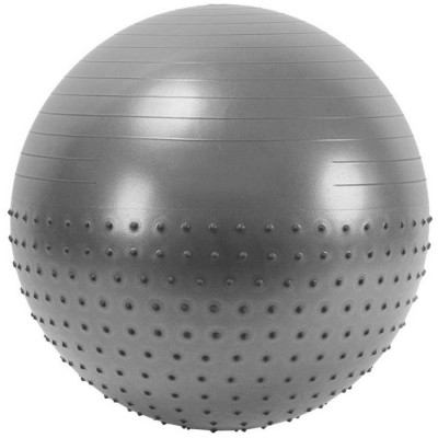 Мяч гимнастический Anti-Burst FBX-65-5 полу-массажный, 65 см, серый