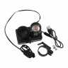 Фонарь велосипедный Огонь TD-2288 (1223) со звуковым сигналом, USB зарядка