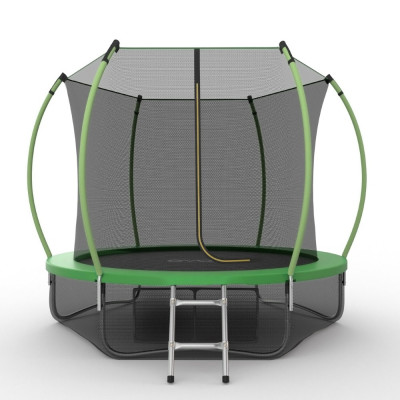 Батут EVO JUMP Internal 10ft (Green) + Lower net с внутренней сеткой и лестницей, диаметр 10ft (зеленый) + нижняя сеть