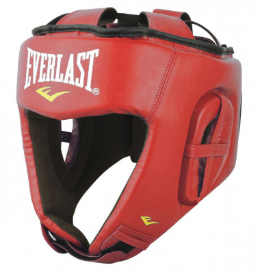 Шлем боксерский Everlast Amateur Competition 610200-10R PU M, красный