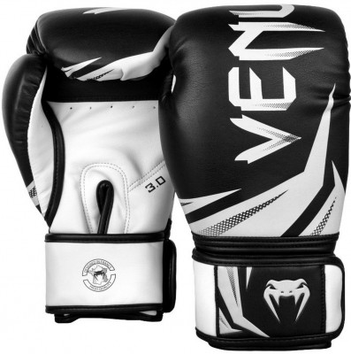 Боксерские перчатки Venum Challenger 3.0 12oz черный, белый