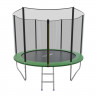 EVO JUMP External 8ft (Green) Батут СКЛАДНОЙ с внешней сеткой и лестницей, диаметр 8ft (зеленый)