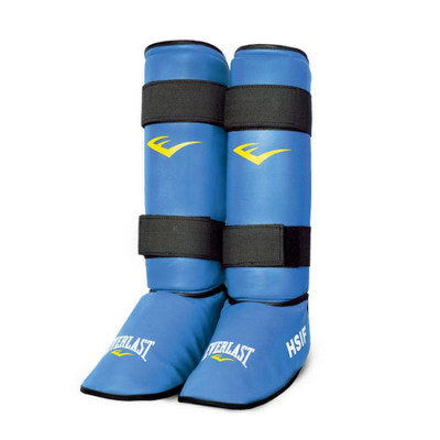 Защита голени и стопы для рукопашного боя Everlast HSIF PU L синяя