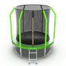 Батут с внутренней сеткой и лестницей, EVO JUMP Cosmo 6ft (Green)