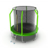 Батут с внутренней сеткой и лестницей, EVO JUMP Cosmo 6ft (Green)