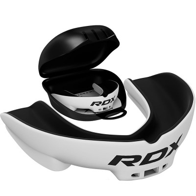 Капа RDX Junior 1-челюстная Single детская, белый/черный (бокс)