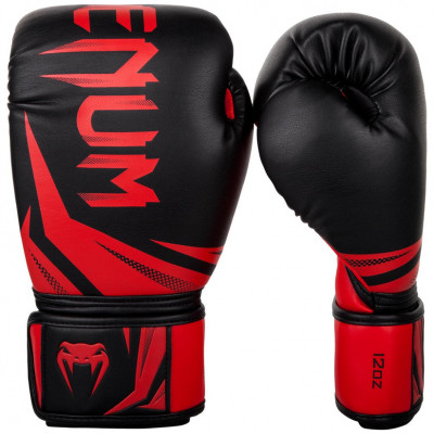 Боксерские перчатки Venum Challenger 3.0 14oz черный, красный