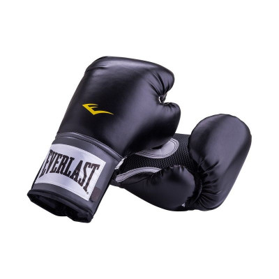 Перчатки тренировочные Everlast PU Pro Style Anti-MB 14oz черные