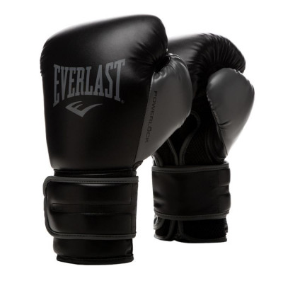Перчатки тренировочные Everlast Powerlock PU 2 16oz черные