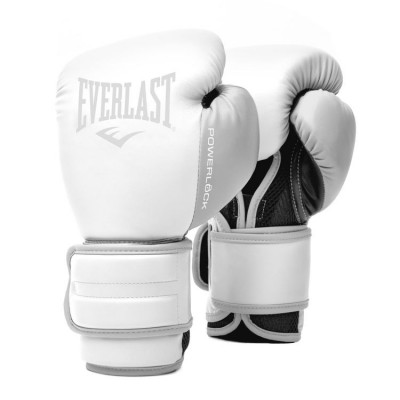 Перчатки тренировочные Everlast Powerlock PU 2 12oz белые
