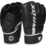 Перчатки тренировочные RDX Grappling F6 M черный/белый матовый