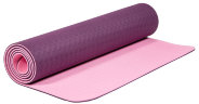 Коврик для йоги и фитнеса PROFI-FIT, 6 мм, ПРОФ (фиолетовый-розовый)
