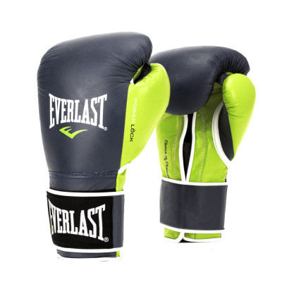 Перчатки тренировочные Everlast Powerlock 16oz синий,зеленый