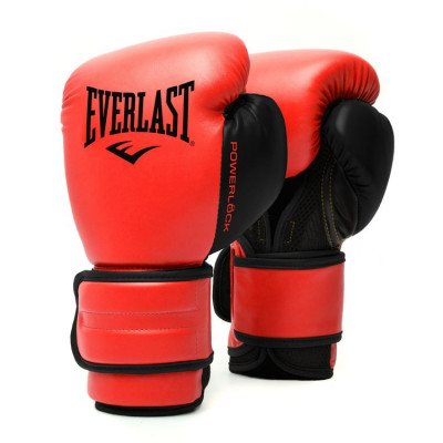 Перчатки тренировочные Everlast Powerlock PU 2 16oz красные
